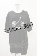 NieR Clothing / プリントCOTTON CUTSEW 3XL 黒 H-25-04-25-023-PU-TO-KB-ZH