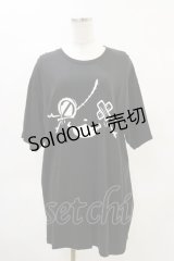 NieR Clothing / プリントCOTTON CUTSEW 3XL 黒 H-25-04-25-023-PU-TO-KB-ZH