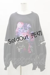 TRAVAS TOKYO / Playful cat separate sleeve PO FREE 黒 H-25-04-25-025-PU-TO-KB-ZH
