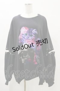 TRAVAS TOKYO / Playful cat separate sleeve PO FREE 黒 H-25-04-25-025-PU-TO-KB-ZH