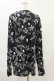 画像2: NieR Clothing / 総柄長袖トップス  黒 H-25-04-25-026-PU-TO-KB-ZH (2)
