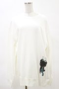 NieR Clothing / プリントSWEAT  2XL 白 H-25-04-25-031-PU-TO-KB-ZH