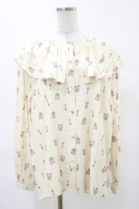 Candy Stripper / CHULIP VOLUME COLLARブラウス 2 アイボリー H-25-04-25-033-PU-BL-KB-ZH