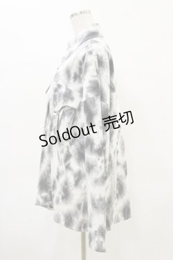 画像3: REFLEM / タイダイ柄オーバーシャツ FREE グレー H-25-04-25-034-PU-BL-KB-ZH