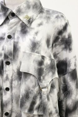 画像4: REFLEM / タイダイ柄オーバーシャツ FREE グレー H-25-04-25-034-PU-BL-KB-ZH