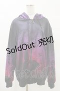 NieR Clothing / 防寒裏起毛パーカー  黒×紫 H-25-04-25-038-PU-TO-KB-ZH