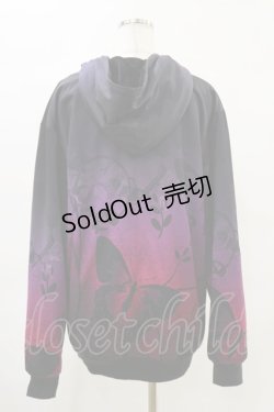 画像2: NieR Clothing / 防寒裏起毛パーカー  黒×紫 H-25-04-25-038-PU-TO-KB-ZH