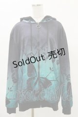 NieR Clothing / 防寒裏起毛パーカー  黒×緑 H-25-04-25-039-PU-TO-KB-ZH