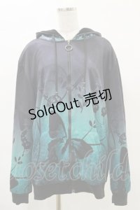 NieR Clothing / 防寒裏起毛パーカー  黒×緑 H-25-04-25-039-PU-TO-KB-ZH
