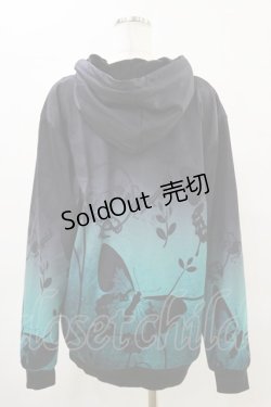 画像2: NieR Clothing / 防寒裏起毛パーカー  黒×緑 H-25-04-25-039-PU-TO-KB-ZH