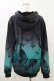 画像2: NieR Clothing / 防寒裏起毛パーカー  黒×緑 H-25-04-25-039-PU-TO-KB-ZH (2)