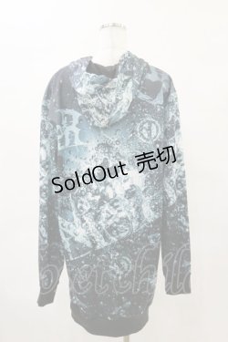 画像2: NieR Clothing / 総柄ZIPパーカー  青系 H-25-04-25-040-PU-TO-KB-ZH
