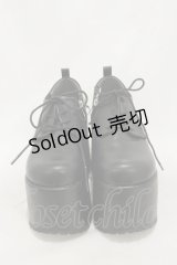 YOSUKE / 厚底レースアップシューズ M ブラック H-25-04-26-001-PU-SH-NS-ZH