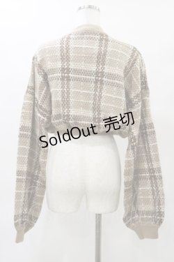 画像2: Darich / チェックショートニットトップス Free モカ H-25-04-26-045-LO-TO-NS-ZH