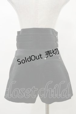 画像2: Melt the lady / ベルト付きレザーライクショートパンツ S ブラック H-25-04-26-058-PU-PA-NS-ZH