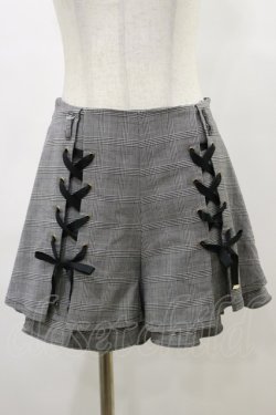 画像1: Rojita / フロントWレースアップショートパンツ Free ブラック H-25-04-26-059-LO-TO-NS-ZH