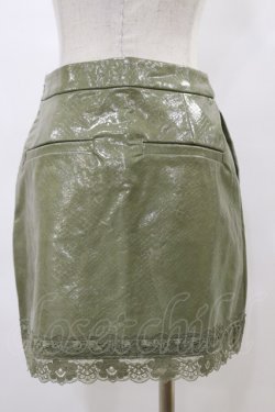 画像2: Melt the lady / レザータッチスカート S グリーン H-25-04-26-062-PU-SK-NS-ZH