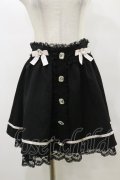 Ank Rouge / ビジューリボンスカート M ブラック/ピンク H-25-04-26-064-CA-SK-NS-ZH
