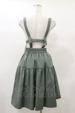 画像2: axes femme POETIQUE / ハーネスデザインサス付スカート M グリーン H-25-04-26-069-AX-SK-NS-ZH