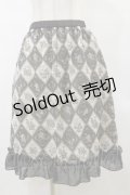 axes femme / 裾フリルスカート M グレー H-25-04-26-070-AX-SK-NS-ZH