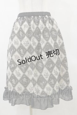 画像1: axes femme / 裾フリルスカート M グレー H-25-04-26-070-AX-SK-NS-ZH