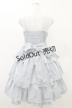 画像2: metamorphose / 3段フリルジャンパースカート(スカラップレース) サイズ1 サックス H-25-04-26-074-ME-OP-NS-ZH