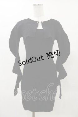 画像1: Melt the lady / ニットワンピース+ボレロ Free ブラック H-25-04-26-076-PU-OP-NS-ZH