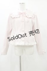 axes femme kawaii / ガーリーリボンショートコート M ピンク H-25-04-26-081-AX-CO-NS-ZH