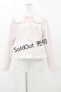 画像1: axes femme kawaii / ガーリーリボンショートコート M ピンク H-25-04-26-081-AX-CO-NS-ZH