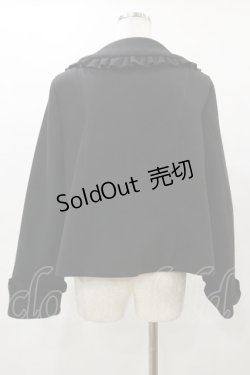 画像2: axes femme kawaii / フリルカラーショートコート M ブラック H-25-04-26-082-AX-CO-NS-ZH