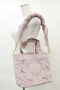 m petit by misako / NINA'Sコラボベロアリボン2wayバッグ  ピンク H-25-04-26-017-LO-BG-NS-ZH