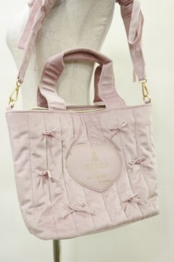 画像2: m petit by misako / NINA'Sコラボベロアリボン2wayバッグ  ピンク H-25-04-26-017-LO-BG-NS-ZH
