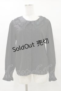 axes femme / デザイン襟ブラウス M ブラック H-25-04-26-022-AX-BL-NS-ZH