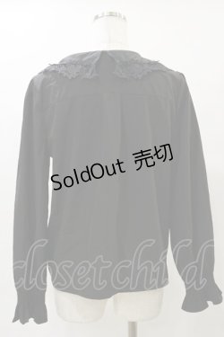 画像2: axes femme / デザイン襟ブラウス M ブラック H-25-04-26-022-AX-BL-NS-ZH