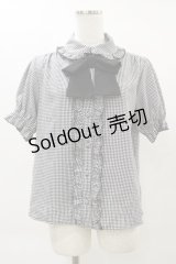 Ank Rouge / ピコフリルリボンブラウス M ブラック H-25-04-26-026-CA-BL-NS-ZH