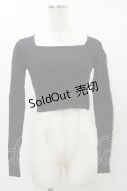 画像1: Melt the lady / チェーン付きトップス Free ブラック H-25-04-26-031-PU-TO-NS-ZH