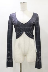 Melt the lady / チェック柄トップス Free グレー H-25-04-26-032-PU-TO-NS-ZH