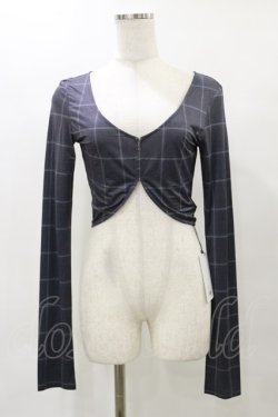 画像1: Melt the lady / チェック柄トップス Free グレー H-25-04-26-032-PU-TO-NS-ZH