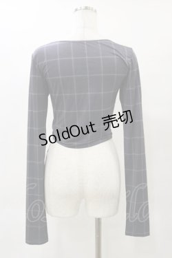 画像2: Melt the lady / チェック柄トップス Free グレー H-25-04-26-032-PU-TO-NS-ZH