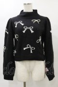 Swankiss / HB many ribbon knit Free ブラック H-25-04-26-035-CA-TO-NS-ZH