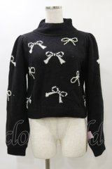 Swankiss / HB many ribbon knit Free ブラック H-25-04-26-035-CA-TO-NS-ZH