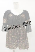 axes femme / ドットチュールフリルプルオーバー M ブラック H-25-04-26-044-AX-TO-NS-ZH