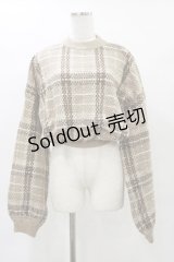 Darich / チェックショートニットトップス Free モカ H-25-04-26-045-LO-TO-NS-ZH
