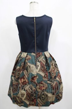 画像3: Jane Marple / フェアリーテイルBOOKビスチェドレス  ブルーグレイ×ネイビー H-25-04-27-004-JM-OP-KB-ZH