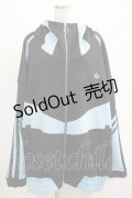 REFLEM / BIG切替ジャージパーカー  黒×青 H-25-04-27-045-PU-TO-KB-ZH