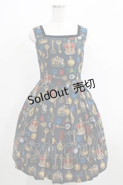 画像1: Jane Marple / Coronation Ceremonyのスクエアドレス  ネイビー H-25-04-27-005-JM-OP-KB-ZT285