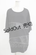 CIVARIZE / PUレザー切り替えZIPデザインTシャツ  黒 H-25-04-27-047-GO-TS-KB-ZH