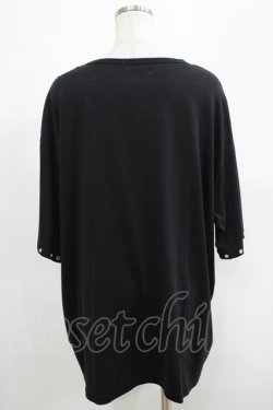 画像3: CIVARIZE / PUレザー切り替えZIPデザインTシャツ  黒 H-25-04-27-047-GO-TS-KB-ZH
