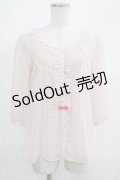 Emily Temple cute / ドットフリルブラウス  レッド H-25-04-27-052-ET-BL-KB-ZH