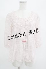 Emily Temple cute / ドットフリルブラウス  レッド H-25-04-27-052-ET-BL-KB-ZH